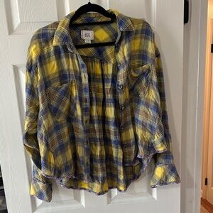 BDG Karl Slouchy Flannel Button-Down Shirt small